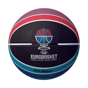 Piłka koszykowa Molten Fiba Replika czarno-niebiesko-czerwona B7G2000-E5Z ME2025