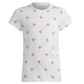 Koszulka dla dzieci adidas Brand Love Print Cotton Tee biała IB8918