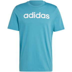 Koszulka męska adidas Essentials Single Jersey Linear Embroidered Logo Tee jasnoniebieska IJ8655