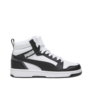 Buty dla dzieci Puma Rebound V6 Mid biało-czarne 393831 01