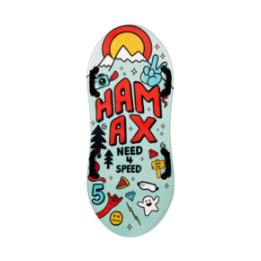 Ślizg Hamax Twin Tip Free Surfer Graffiti Mountain miętowy 550072