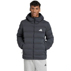 Kurtka męska adidas Helionic Climawarm Stretch Hooded Down czarna JN2114