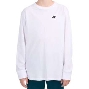 Koszulka dla chłopca 4F longsleeve M655 biała 4FJWMM00TLONM655 10S
