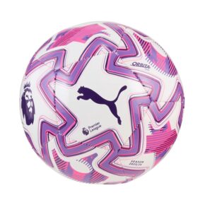 PIłka nożna Puma Orbita Mini Premier League biało-fioletowo-różowa 84721 01 