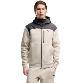Bluza męska Puma Tech Material Mix Full-Zip Hoodie beżowa 694490 82