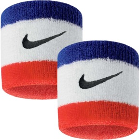 Frotka na rękę Nike Swoosh niebiesko biało czerwona 2szt N0001565620