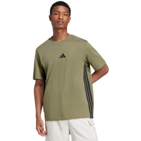 Koszulka męska adidas Essentials 3-Stripes Single Jersey zielona JE6391 