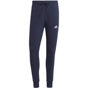 Spodnie męskie adidas Essentials French Terry Tapered Cuff 3-Stripes granatowe IC9406