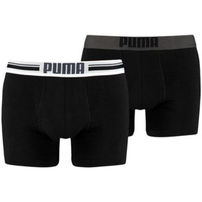 Bokserki męskie Puma Placed Logo Boxer 2P czarne 906519 03