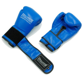 Rękawice bokserskie Evolution profesjonalne ze skóry naturalnej PRO RB-1510,1512 niebieskie