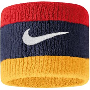 Frotki na rękę Nike Swoosh Wristbands granatowo-czerwono-żółte N0001565428OS