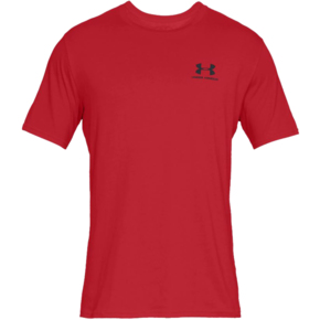 Koszulka męska Under Armour Sportstyle Left Chest SS czerwona 1326799-600