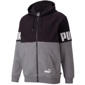 Bluza męska Puma Power Colorblock czarno-szara FZ 846104 01
