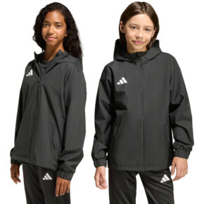 Kurtka dla dzieci adidas Entrada 26 All Weather czarna JZ9104