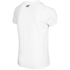 Koszulka dla chłopca 4F biała HJL22 JTSM015 10S