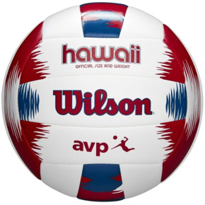 Piłka siatkowa Wilson AVP Hawaii Beach Official size biało-czerwono-niebieska WTH80219KIT