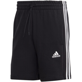 Spodenki męskie adidas Essentials French Terry 3-Stripes czarne IC9435