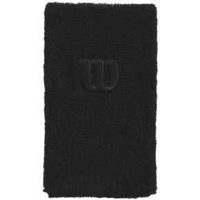 Frotka na rękę Wilson Extra Wide Wristband Bk OSFA 2 szt. czarna WRA733528