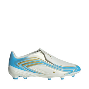 Buty piłkarskie dla dzieci adidas F50 Messi League LL FG biało-niebieskie IH1907   