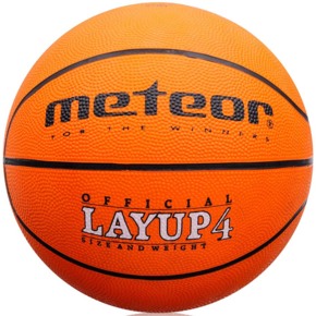Piłka koszykowa Meteor Layup 4 pomarańczowa 7059  