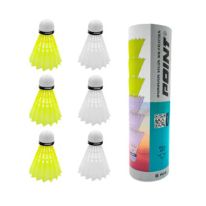 Lotki do badmintona Point 6 szt. mix