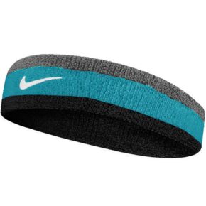 Opaska na głowę Nike Swoosh szaro-niebiesko-czarna N0001544017OS