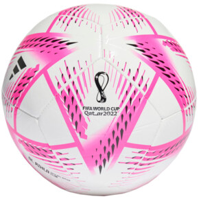 Piłka nożna adidas Al Rihla Club Ball biało-różowa H57787