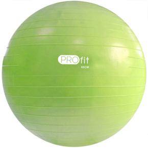 Piłka gimnastyczna Profit 65 cm zielona z pompką DK 2102