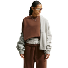 Bluza damska Nike Studio Fleece brązowa IM8082 259