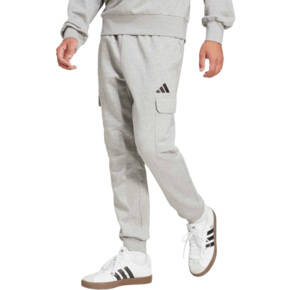 Spodnie męskie adidas Essentials Feelcozy Cargo jasnoszare JE3823