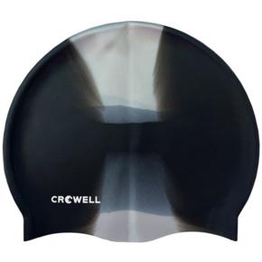 Czepek pływacki silikonowy Crowell Multi Flame czarno-szary kol.16