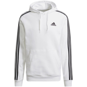 Bluza męska adidas Essentials Fleece 3-Stripes Hoodie biała GU2522