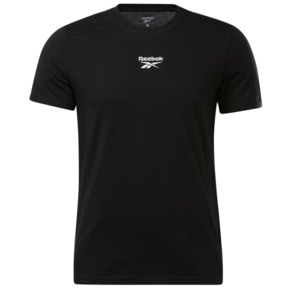 Koszulka męska Reebok Training Essentials Tape Tee czarna GQ4205