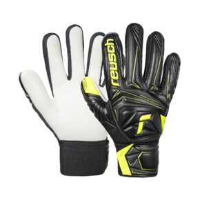 Rękawice bramkarskie Reusch Attrakt Starter Solid Finger Support Junior czarno-białe 5672511 7752