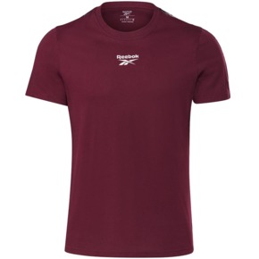 Koszulka męska Reebok Training Essentials Tape Tee bordowa GQ4208