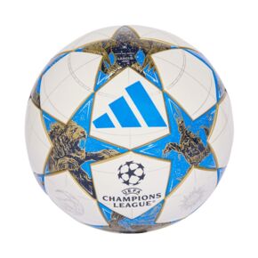 Piłka nożna adidas UCL J350 25/26 League Stage biało-niebiesko-złota JP1543