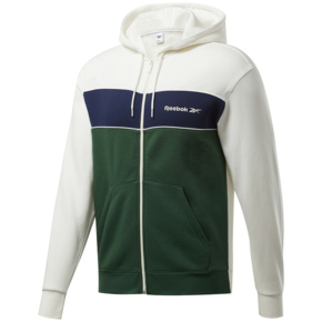 Bluza męska Reebok Classic Linear Fullzip zielono-biała GD0443