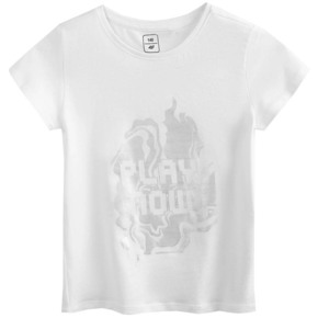 Koszulka dla dziewczynki 4F biała J4Z20 JTSD204 10S