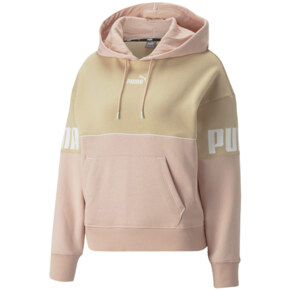Bluza damska Puma Powe Colorblock Hoodie FL różowo-beżowa 849952 67