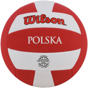 Piłka siatkowa Wilson Super Soft Play VB Polska offcial size biało-czerwona WTH90118XBPO