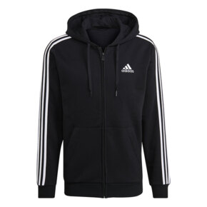 Bluza męska adidas Essentials Full-Zip Hoodie czarna GK9051