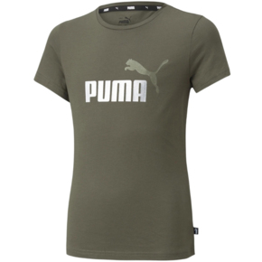 Koszulka dla dzieci Puma ESS+ Logo Tee khaki 587041 44