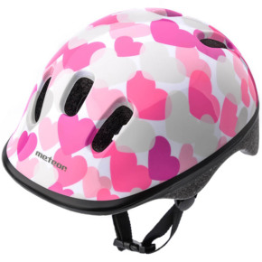 Kask rowerowy Meteor KS06 Hearts pink  roz S  48-52cm  24819