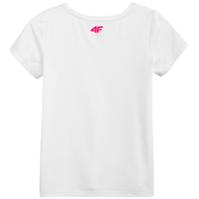 Koszulka dla dziewczynki 4F biała HJL21 JTSD015 10S