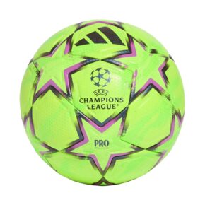 Piłka nożna adidas UCL Pro Winter 26/27 League Stage zielono-czarno-różowa KE9769