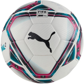 Piłka nożna Puma teamFINAL 21.2 FIFA Quality Pro biało-różowo-niebieska 83304 01