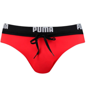Kąpielówki męskie Puma Logo Swim Brief czerwone 907655 02