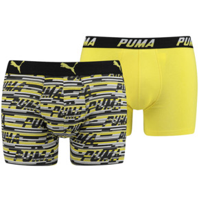 Bokserki męskie Puma Logo Aop żółto-szare 907596 02