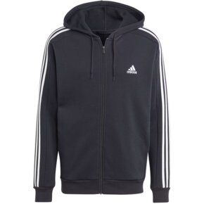 Bluza męska adidas Essentials Fleece 3-Stripes Full-Zip czarna IB4029