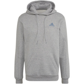 Bluza męska adidas Stadium Fleece Badge of Sport Hoodie szara HC5869